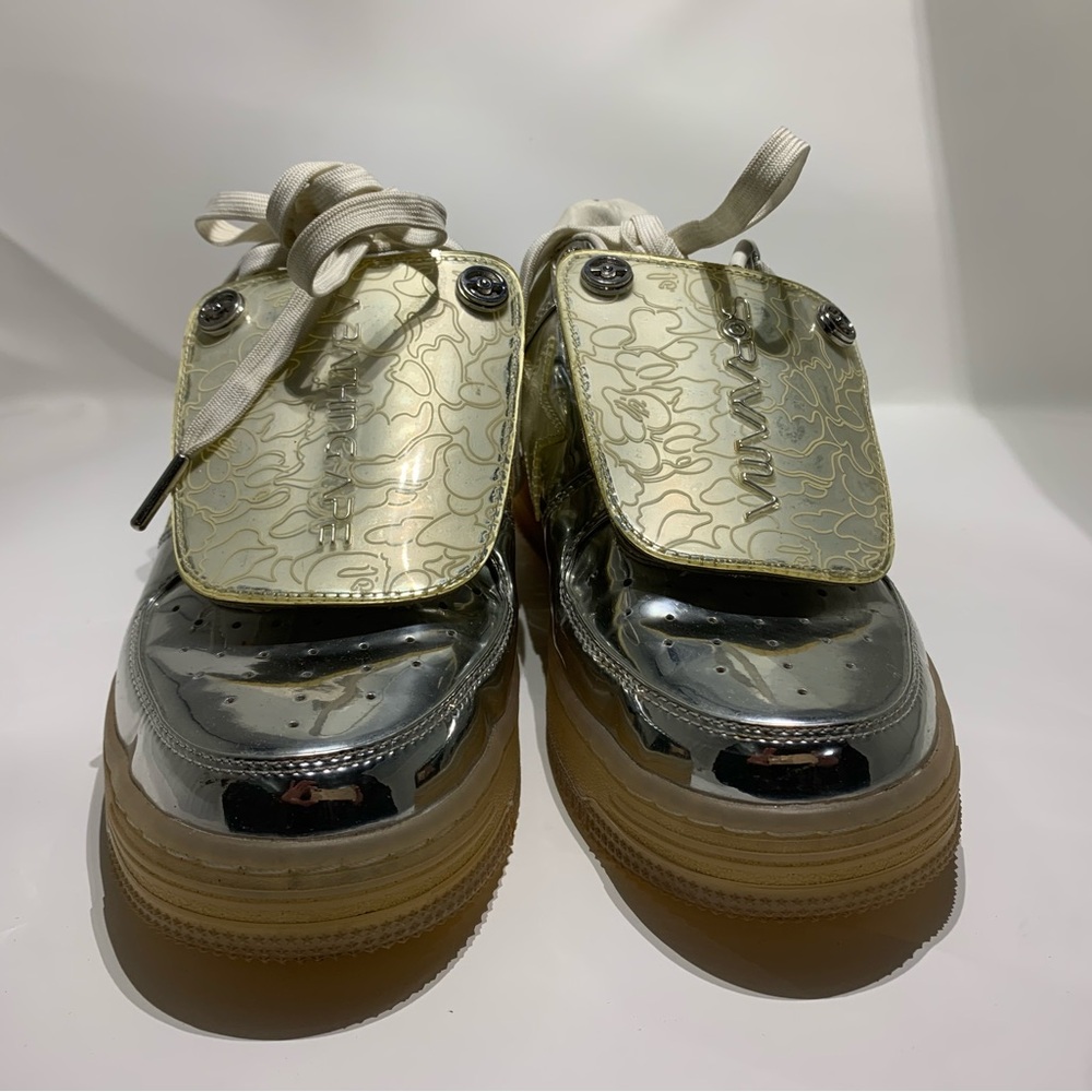 A Bathing Ape STA Hajime Sorayama Chrome Sneakers